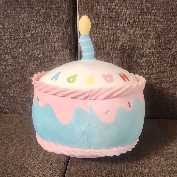 Colorful Happy Birthday Cake Plush Decoration - Picture 3 of 7